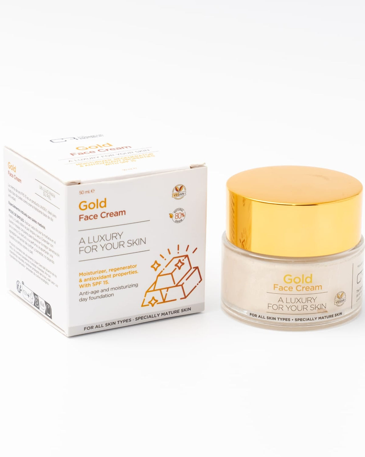 كريم الوجه بالذهب SPF15 50 مل